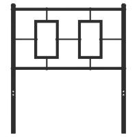 Produktbild för Huvudgavel metall svart 75 cm