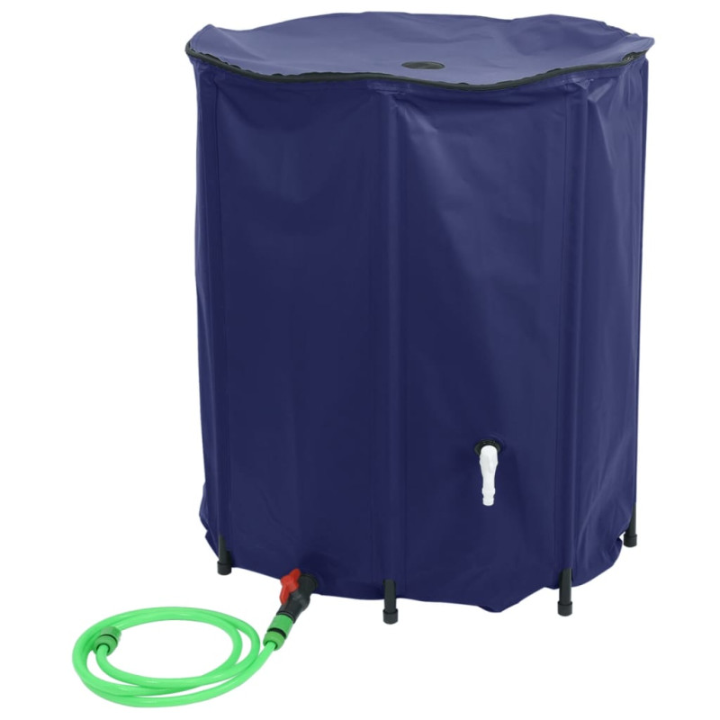 Produktbild för Vattentank med kran vikbar 1250 L PVC
