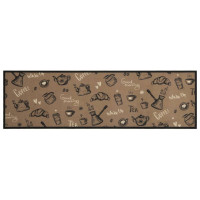 Produktbild för Köksmatta maskintvättbar Morning brun 45x150 cm sammet