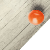 Produktbild för Köksmatta maskintvättbar tomater 60x300 cm sammet