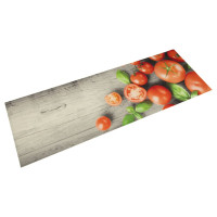 Produktbild för Köksmatta maskintvättbar tomater 45x150 cm sammet