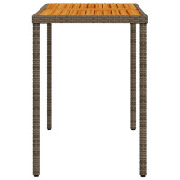 Produktbild för Trädgårdsbord med akaciaträ grå 115x54x74 cm konstrotting