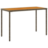 Produktbild för Trädgårdsbord med akaciaträ grå 115x54x74 cm konstrotting