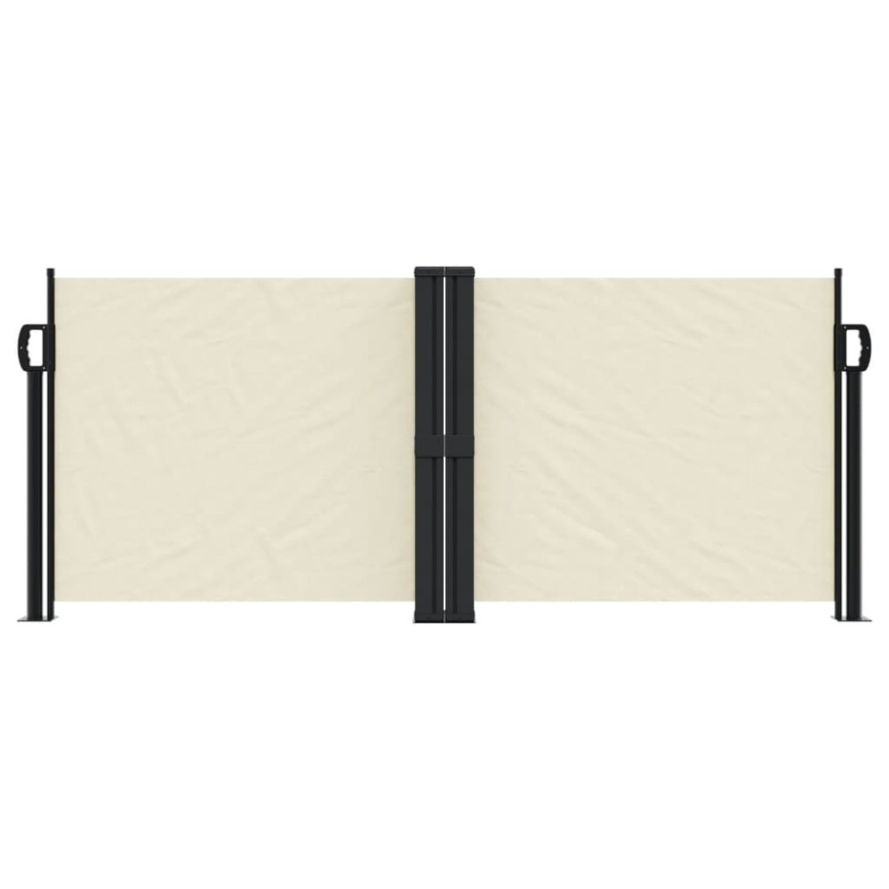 Produktbild för Infällbar sidomarkis gräddvit 100x1000 cm