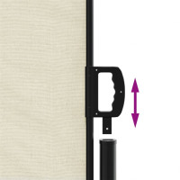 Produktbild för Infällbar sidomarkis gräddvit 100x1000 cm