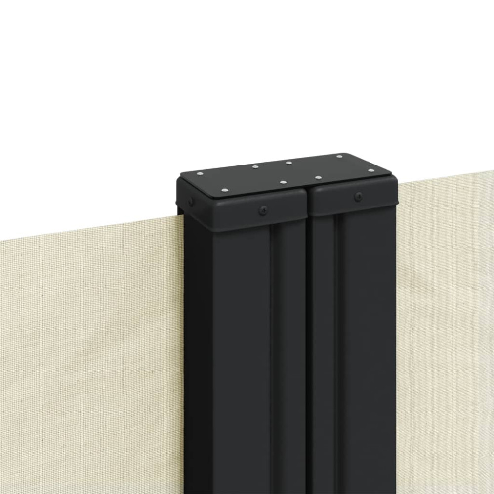 Produktbild för Infällbar sidomarkis gräddvit 100x1000 cm
