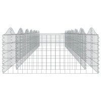 Produktbild för Upphöjd planteringsgabion 600x100x50 cm galvaniserat järn