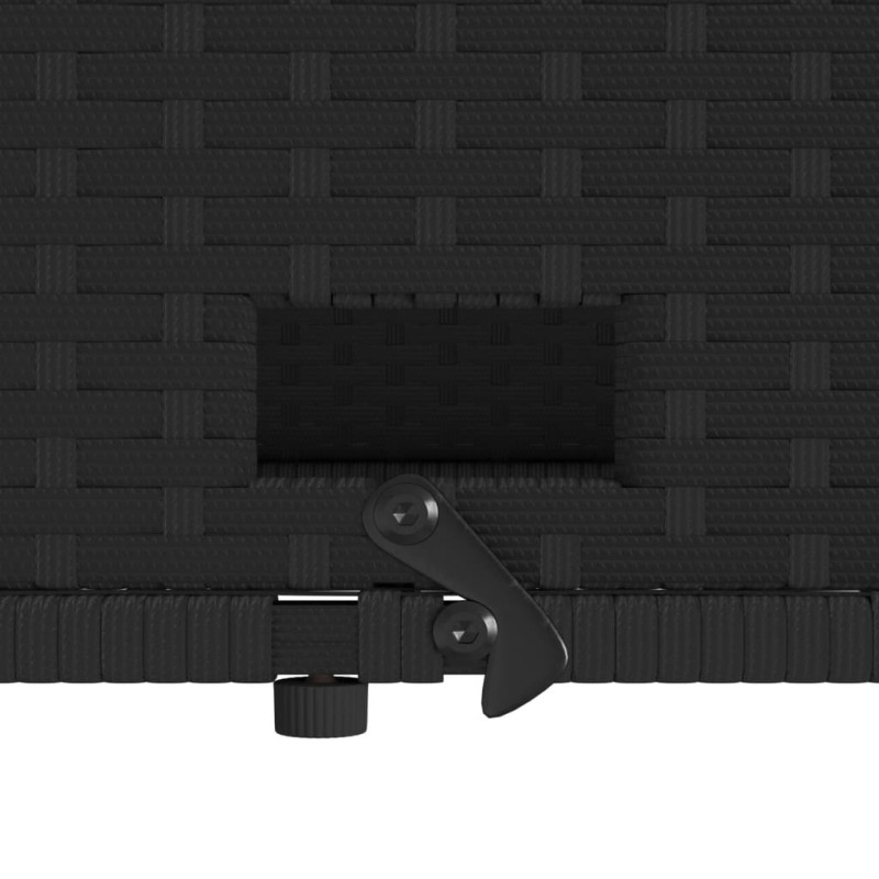 Produktbild för Trädgårdssoffa med dynor 2-sits svart konstrotting & akaciaträ