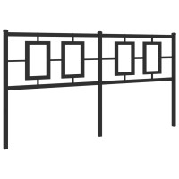 Produktbild för Huvudgavel metall svart 160 cm