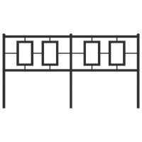 Produktbild för Huvudgavel metall svart 160 cm