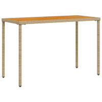 Produktbild för Trädgårdsbord med akaciaträ beige 115x54x74 cm konstrotting