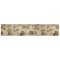 Produktbild för Köksmatta maskintvättbar kaffe brun 60x300 cm sammet