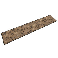 Produktbild för Köksmatta maskintvättbar Morning brun 60x300 cm sammet