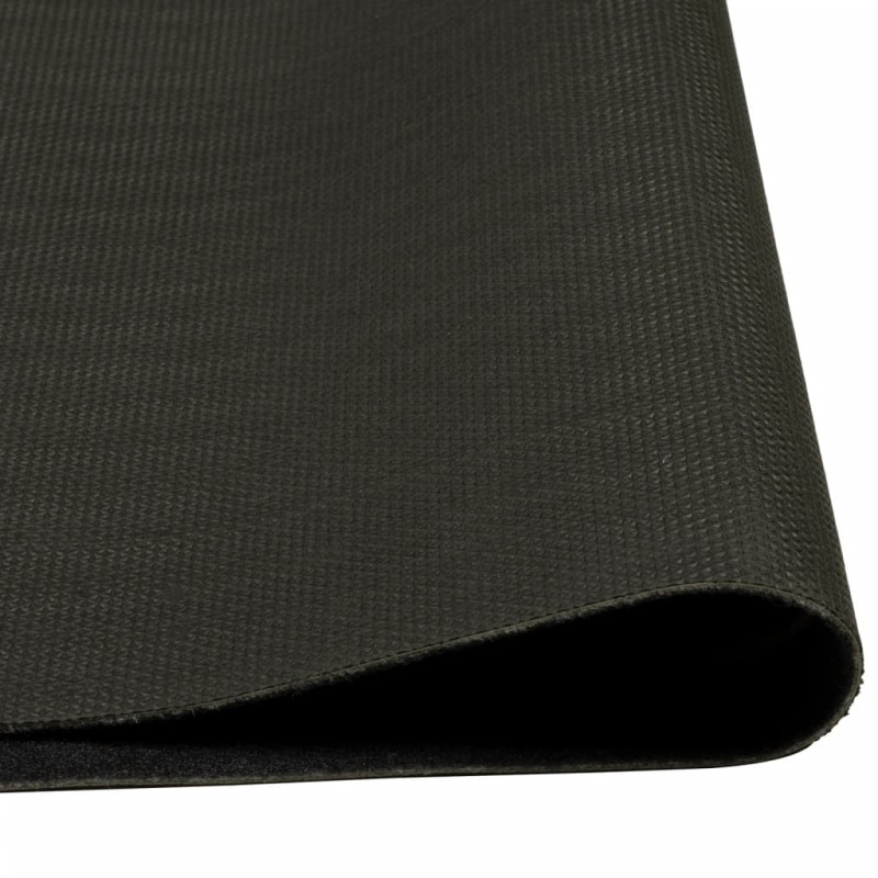 Produktbild för Köksmatta maskintvättbar svart mugg 60x180 cm sammet