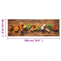 Miniatyr av produktbild för Köksmatta maskintvättbar kryddor 60x180 cm sammet