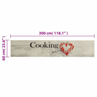 Produktbild för Köksmatta maskintvättbar Cooking Peper 60x300 cm sammet