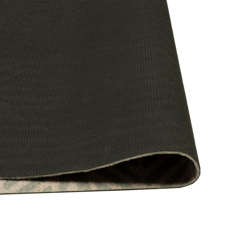 Produktbild för Köksmatta maskintvättbar blad 60x180 cm sammet