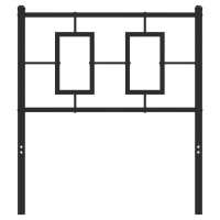 Produktbild för Huvudgavel metall svart 80 cm