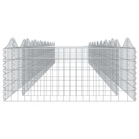 Produktbild för Upphöjd planteringsgabion 800x100x50 cm galvaniserat järn