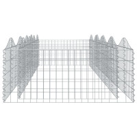 Produktbild för Upphöjd planteringsgabion 400x100x50 cm galvaniserat järn