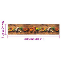 Miniatyr av produktbild för Köksmatta maskintvättbar kryddor 60x300 cm sammet