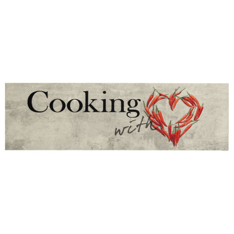 Produktbild för Köksmatta maskintvättbar cooking peppar 60x180 cm sammet