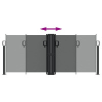 Produktbild för Infällbar sidomarkis antracit 100x1000 cm