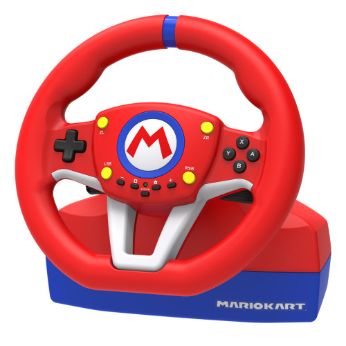 Hori Hori Mario Kart Racing Wheel Pro Svart, Blå, Röd, Vit USB Ratt + Pedaler Analog Nintendo Switch