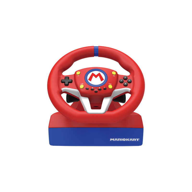Produktbild för Hori Mario Kart Racing Wheel Pro Svart, Blå, Röd, Vit USB Ratt + Pedaler Analog Nintendo Switch