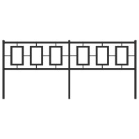 Produktbild för Huvudgavel metall svart 200 cm