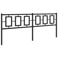 Produktbild för Huvudgavel metall svart 200 cm