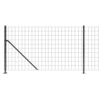 Produktbild för Stängsel med stolpsko antracit 1x10 m