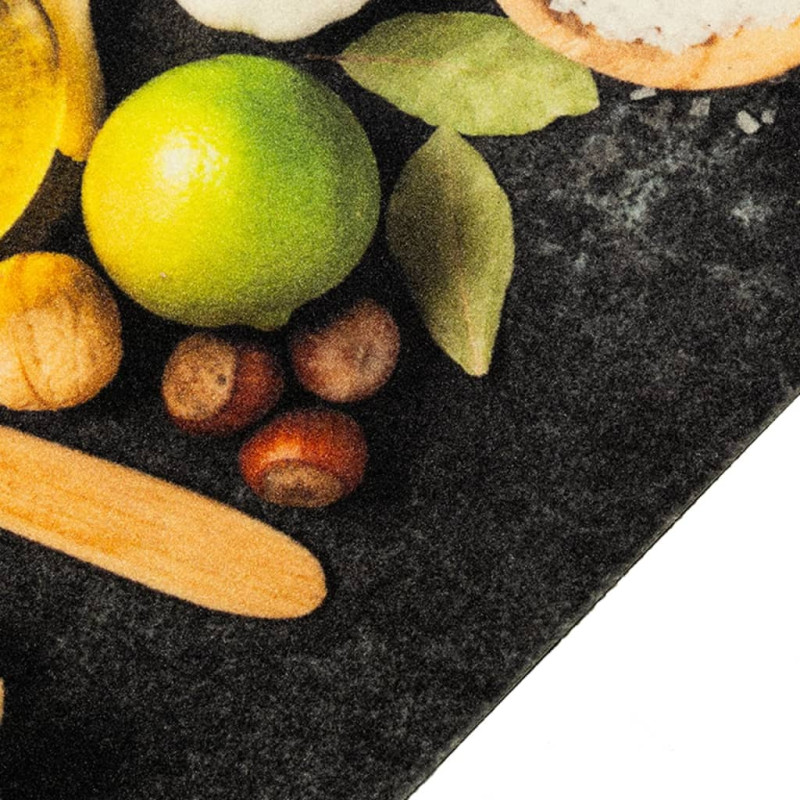 Produktbild för Köksmatta maskintvättbar kryddor 45x150 cm sammet