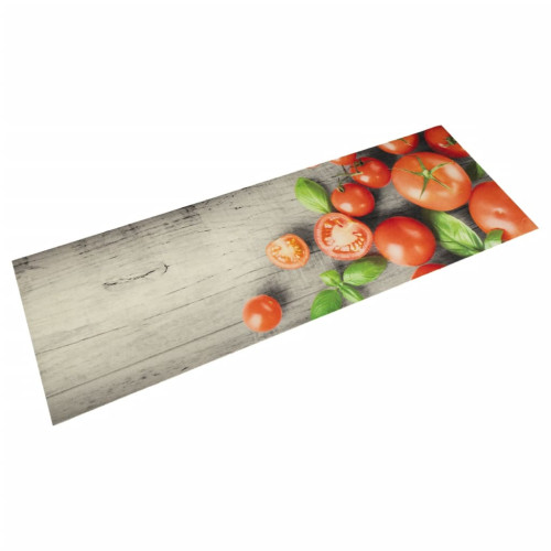 vidaXL Köksmatta maskintvättbar tomater 60x180 cm sammet