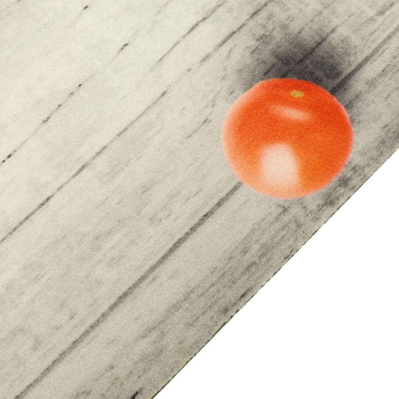 Produktbild för Köksmatta maskintvättbar tomater 60x180 cm sammet