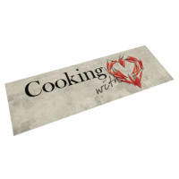 Produktbild för Köksmatta maskintvättbar cooking peppar 45x150 cm sammet