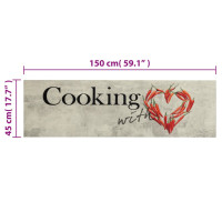 Produktbild för Köksmatta maskintvättbar cooking peppar 45x150 cm sammet