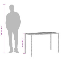 Produktbild för Trädgårdsbord med akaciaträ svart 115x54x74 cm konstrotting