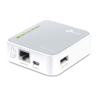 Produktbild för TP-Link TL-MR3020 trådlös router Snabb Ethernet Singel-band (2,4 GHz) 4G Silver, Vit