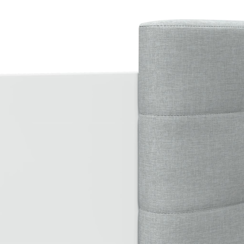 Produktbild för Sängram med huvudgavel vit 200x200 cm konstruerat trä