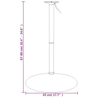 Produktbild för Barbordsfot 45x90 cm kromat stål