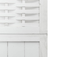 Miniatyr av produktbild för Rumsavdelare 6 paneler vit massivt kejsarträ