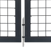 Miniatyr av produktbild för Grind med stolpar stål 350x100 cm antracit