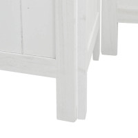 Miniatyr av produktbild för Rumsavdelare 3 paneler vit massivt kejsarträ