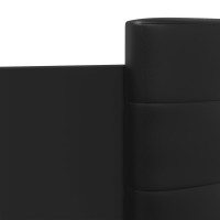 Miniatyr av produktbild för Sängram med huvudgavel svart 140x200 cm konstruerat trä