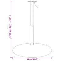 Produktbild för Barbordsfot 45x90 cm kromat stål