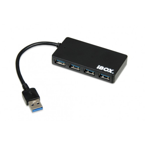 IBOX iBox IUH3F56 gränssnittshubbar USB 3.2 Gen 1 (3.1 Gen 1) Type-A 5000 Mbit/s Svart
