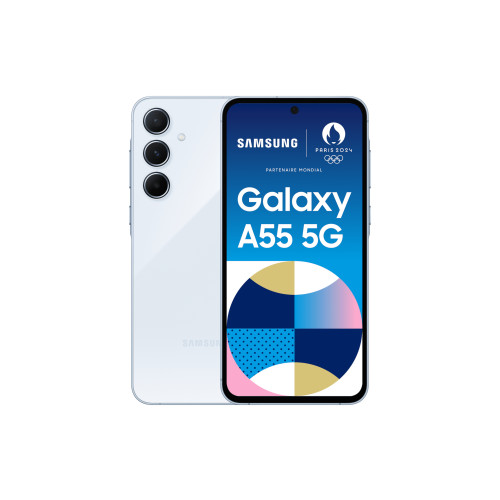 SAMSUNG Samsung Galaxy A55 5G 16,8 cm (6.6") Hybrid Dual SIM Android 14 USB Type-C 8 GB 128 GB 5000 mAh Blå