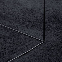 Miniatyr av produktbild för Matta OVIEDO kort lugg svart Ø 160 cm