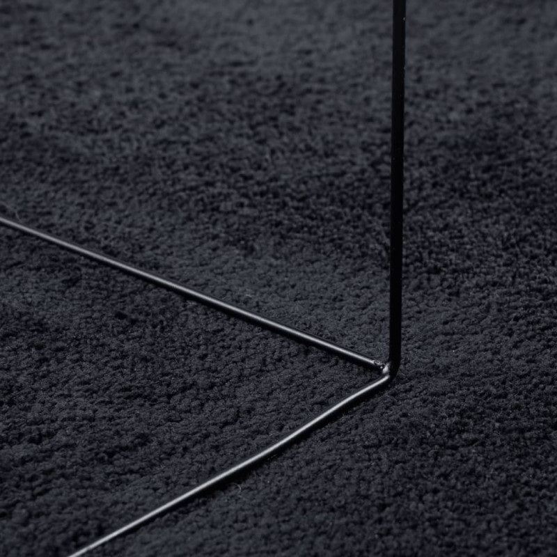 Produktbild för Matta OVIEDO kort lugg svart Ø 160 cm